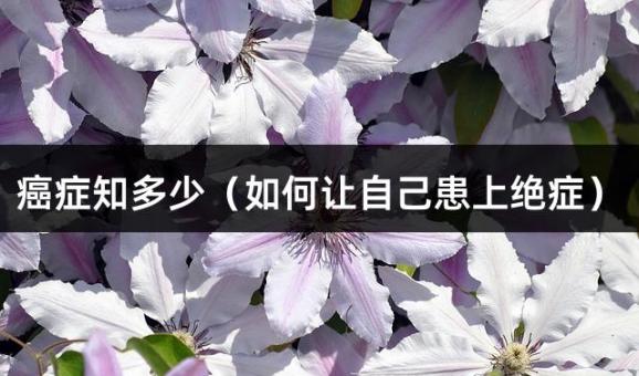 癌症知多少（如何让自己患上绝症）