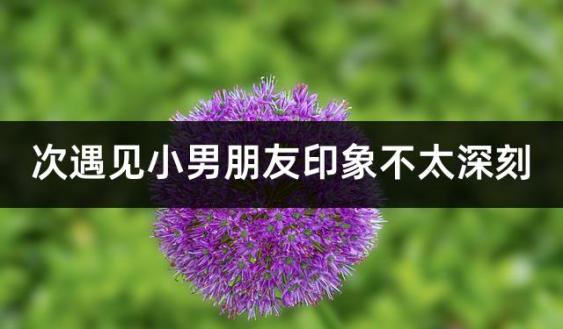 次遇见小男朋友印象不太深刻