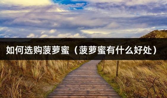 如何选购菠萝蜜（菠萝蜜有什么好处）