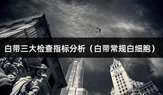 白带三大检查指标分析（白带常规白细胞）