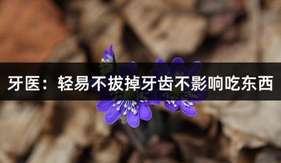 牙医：轻易不拔掉牙齿不影响吃东西