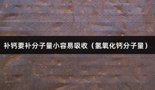 补钙要补分子量小容易吸收（氢氧化钙分子量）