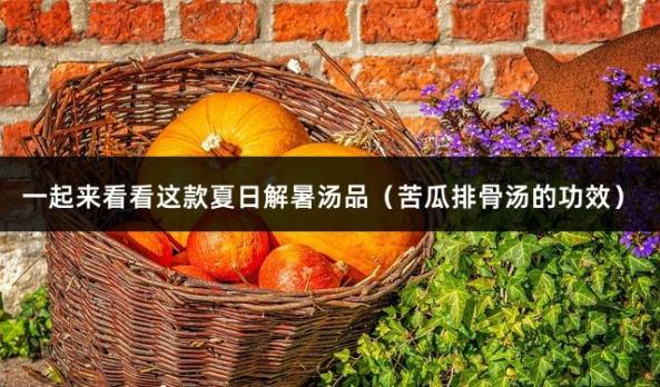 一起来看看这款夏日解暑汤品（苦瓜排骨汤的功效）