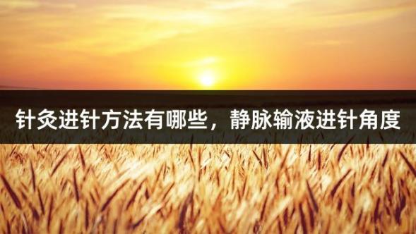 针灸进针方法有哪些，静脉输液进针角度
