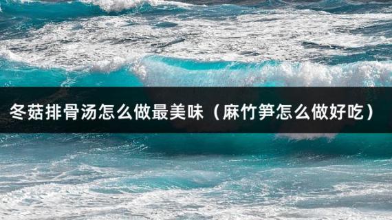 冬菇排骨汤怎么做最美味（麻竹笋怎么做好吃）