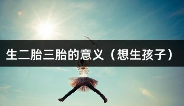 生二胎三胎的意义（想生孩子）