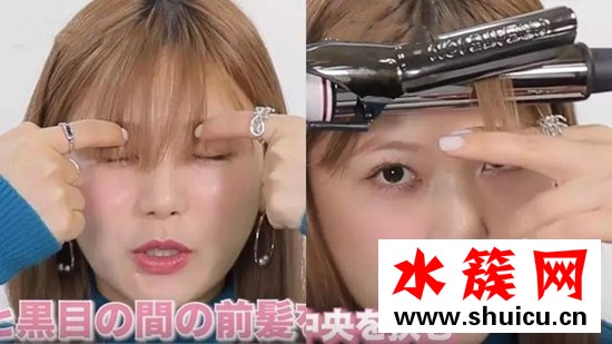 刘海长了怎么吹露额头